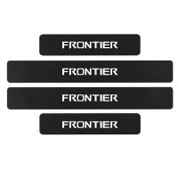 4Pcs Car Stickers For Nissan Frontier Fashion Auto Scuff Plate Protector Carbon Fiber Styling Decal Car Accessories Interior