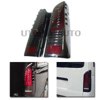 HIACE 2005 2006 2007 2008 2009 2010 2011 2012 2013 2014 ไฟท้าย สีSMOKE FIBER LIGHTBAR LED