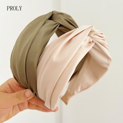 【CC】 PROLY New Fashion Headband Wide Side Color Headwear Knot Turban Hairband Hair Accessories Wholesale