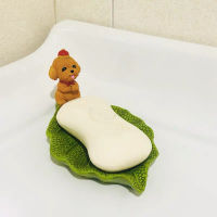 European Resin Cute Cartoon 3D Animal Soap Draining Dish Creative Toilet Ho Portable Soap Tray Bathroom Small Soap Box Gift