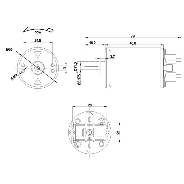 อะไหล่รถบังคับ-surpass-hobby-550-brushed-motor-5-slot-10-t-12-t-16-t-20-t-1-ชิ้น