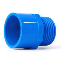 2 20pcs 1/2 quot; 4 quot; Male Thread Straight Joint Blue PVC Pipe Connectors Fish Tank Water Tube Adapter Garden Irrigation Fittings