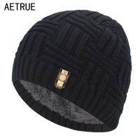 mjyf Aetrue chapéu casual masculino gorro tricotado de macio pele Grossa para mulheres และบ้าน