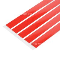 【cw】1CM Foreign Trade Thin Strip Solid Color Red Black Yellow Front Car Cover Decorative Car Sticker Grid Reflective Personality Car Sticker ！