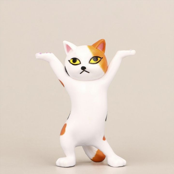 no-5-ที่ใส่ปากกาแมว-การตกแต่งแมวเต้นการ์ตูนคิตตี้ตุ๊กตาของเล่นตุ๊กตาของขวัญขนาดเล็กยกมือขึ้น