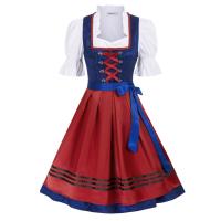 【YF】 Jasambac Bavarian Beer Girl Dirndl Dress Women 3pcs Set German Oktoberfest Costumes Tops Dress Apron A20