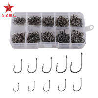 SZWL 500pcs Fishing Hooks High Carbon Steel Multi-size Portable Fishhook With Hole Fishing Tackle For Freshwater Seawater