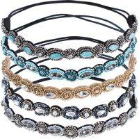 [COD] Mori flower headband elastic rhinestone pearlescent womens hair hoop handmade accessories wholesale