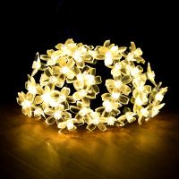 Cherry Flower Solar Fairy Lamp Power LED String Curtain Lights Solar Garlands Garden Christmas Decor Wedding Party Holiday Light