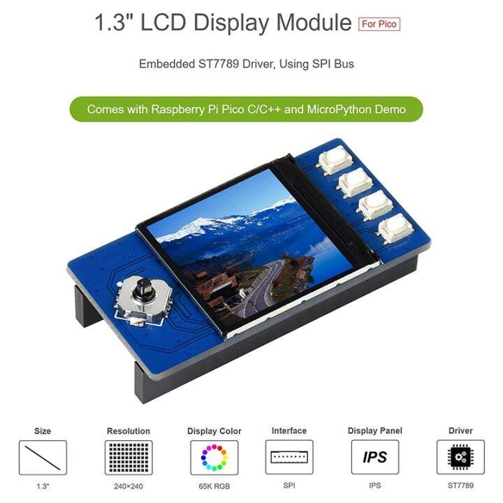 waveshare-1-3-inch-lcd-display-for-raspberry-pi-pico-ips-screen-display-module-65k-rgb-colors-240x240-pixels