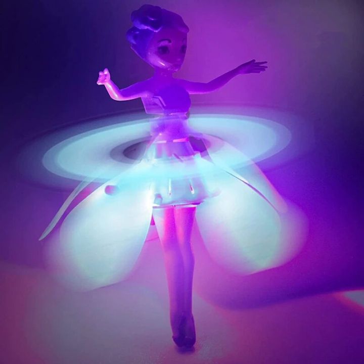 ของเล่นเด็ก-ตุ๊กตานางฟ้าบินได้-ตุ๊กตาบิน-ตุ๊กตานางฟ้า-ตุ๊กตานางฟ้าบินตัวควบคุมกระแสไฟ-rc-เครื่องบิน-ของเล่นสำหรับเด็กผู้หญิง-magic-flying-fairy-princess-doll-glow-in-the-dark-flying-fairy-toys-girls-o