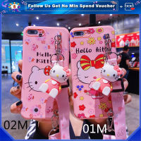 Realme เคสโทรศัพท์ Realme C1 C2 C2s C3,เคสโทรศัพท์ Realme C3i C11 2020ฝาครอบโทรศัพท์ Realme 2021 C12 C15 C17 C20 C20A C21 C25 C25s C25Y Hello Kitty ขาตั้งตุ๊กตาพร้อมสายคล้อง