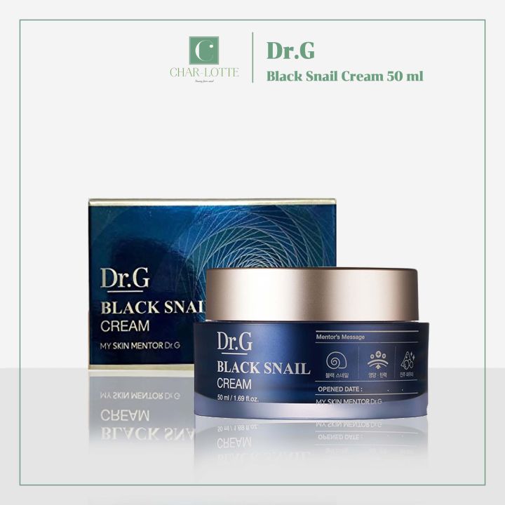 charlotte-seoul-dr-g-black-snail-cream-50ml-ครีมลดเลือนริ้วรอย-ผิวกระจ่างใส-2in1-สกินแคร์เกาหลี-dr-g-anti-agin