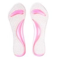 New Silicone Gel Orthopedic Insoles Women High Heel Shoes Flat Foot Arch Support Pads Shoe Insert Transparent Massage Insole Shoes Accessories