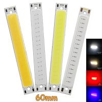 24H Delivery ?ERANPO  ไฟเส้น LED COB หลอดไฟ8มม. X 60มม. 3W LED สปอร์ตไลท์นิ่งชิปลูกปัด DC 3V สำหรับโคมไฟ DIY สีแดงสว่างมากสีฟ้าสีขาว