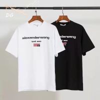 เสื้อยืดคอกลมAlexander Wang/Alexander Wang ใหม่ เสื้อยืด คอกลม แขนสั้น พิมพ์ลายป้ายฉลาก สไตล์ Unisex[S-5XL]