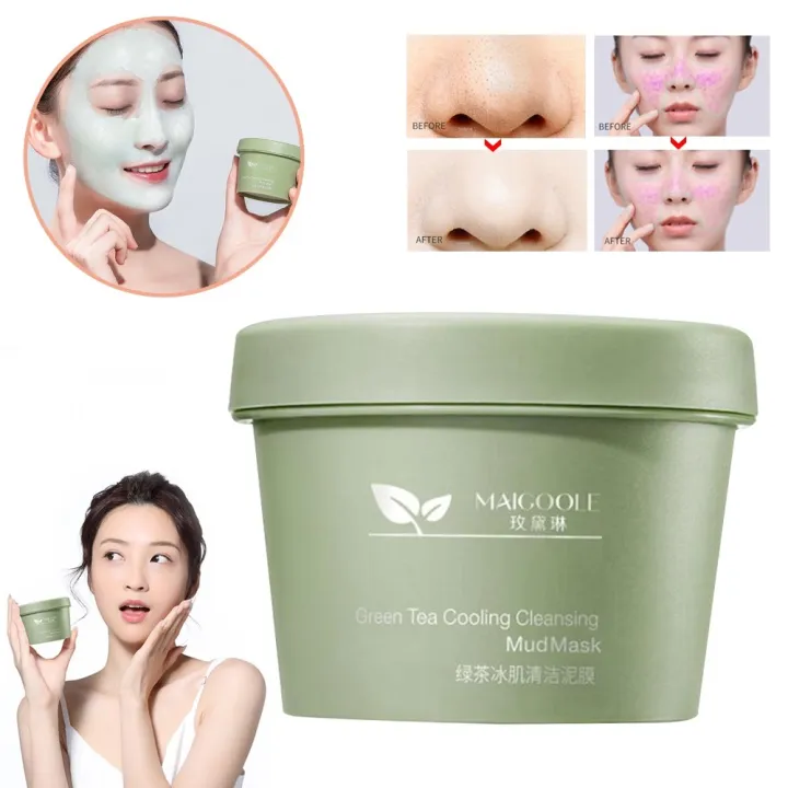 Green Tea Cooling Cleansing Mud Mask Anti Acne Moisturizing Clay mask L7 Lazada PH