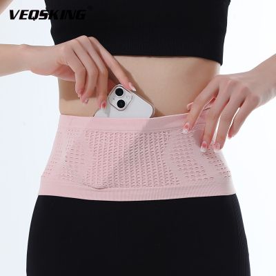 Concealed Highly Elastic Waist Bag  Breathable Slim Thin Belt Bag Packet with Hanging Hook for Running Cycling Fitness Running Belt