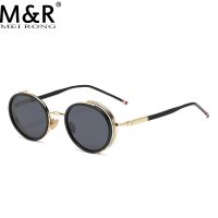 Fashion New Product Womens Cat Eye Polarized Sunglasses Retro Round Metal Glasses Frame Punk Style Mens Driving Shades UV400