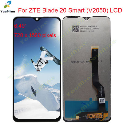 Asal ZTE เบลด V สมาร์ท2050สัมผัสหน้าจอ LCD V2050หน้าจอดิจิตอล Penggantian สำหรับ ZTE เบลด10สมาร์ทแอลซีดี