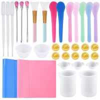 DIY Resin Tool Kit Silicone Stirring Stick Epoxy Resin Disposable Cups Spoons Glove Pliers Jewelry Making Tools Set Accessories