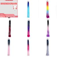 BRENDONAN 60ซม. ค่ะ สำหรับเด็กผู้หญิง เกลียวถักเปีย แถบยางยืดหยุ่น สีไล่ระดับสี ชุดสวมศีรษะ ผมหางม้าถักสกปรก ต่อผมปลอม หางม้าถัก ผมสังเคราะห์