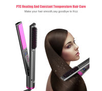 3 in 1 Electric Hair Straightener Brush Hair Curler Flat Irons Straightening Brush Fast Heating Comb Hot Comb Straightener