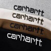 Carhartt Logo Huruf คาร์ฮาร์ตคาร์ฮาร์ตลำลองโอเวอร์ไซส์เสื้อกันหนาวมีฮู้ดลำลองทรงหลวมกำมะหยี่