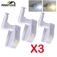 3/PCS LED Under Cabinet Light Universal Wardrobe Light Sensor Led Armario Inner Hinge Lamp For Cupboard Closet Kitchen Ceiling Lights