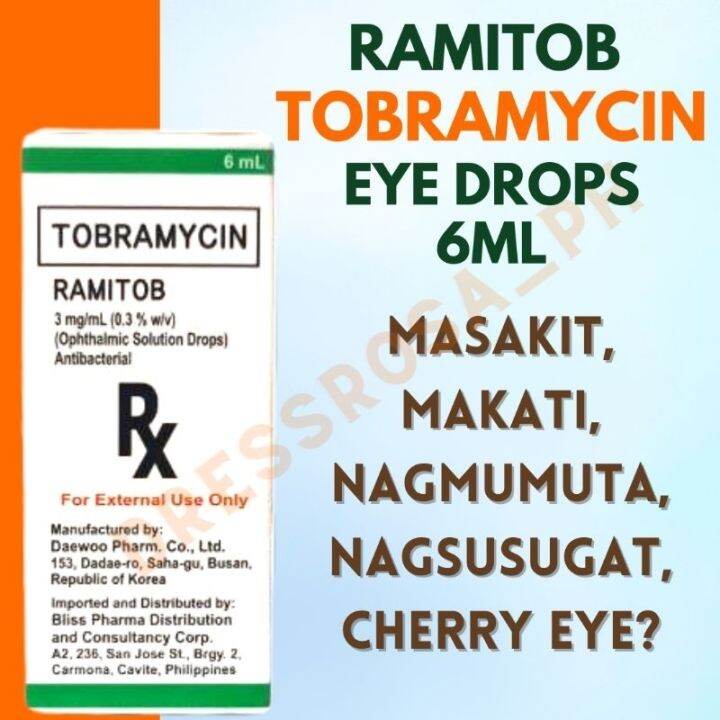 Tobramycin Ramitob Eye Drops For Pets Cat and Dogs and Eye Infection