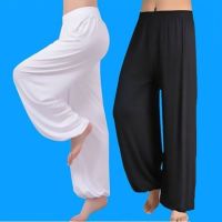 COD ☑◑ The Monolopy Shop28dfgs8dgs 【★ large Tai Chi clothes】corset lantern pants mens martial arts training pants womens white yoga exercise pants dancing pants