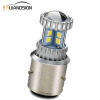 RUIANDSION 1Pcs 1000Lm BA21D 3030SMD 20LEDS โรงเรียนเก่าไฟหน้ารถจักรยานยนต์10-30V 12V Moped เปลี่ยนหลอดไฟ9W High Low Beam