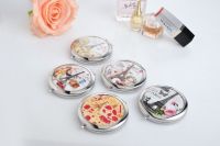 100pcs/lot New Korean Eiffel Tower Epoxy makeup mirror sided mirror folding portable cosmetic wholesale custom LOGO wholesale Mirrors