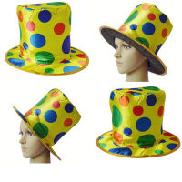Woman Man Polka Dot Top Hat Clown Circus s Stage Performance Props Birthday Party Christmas