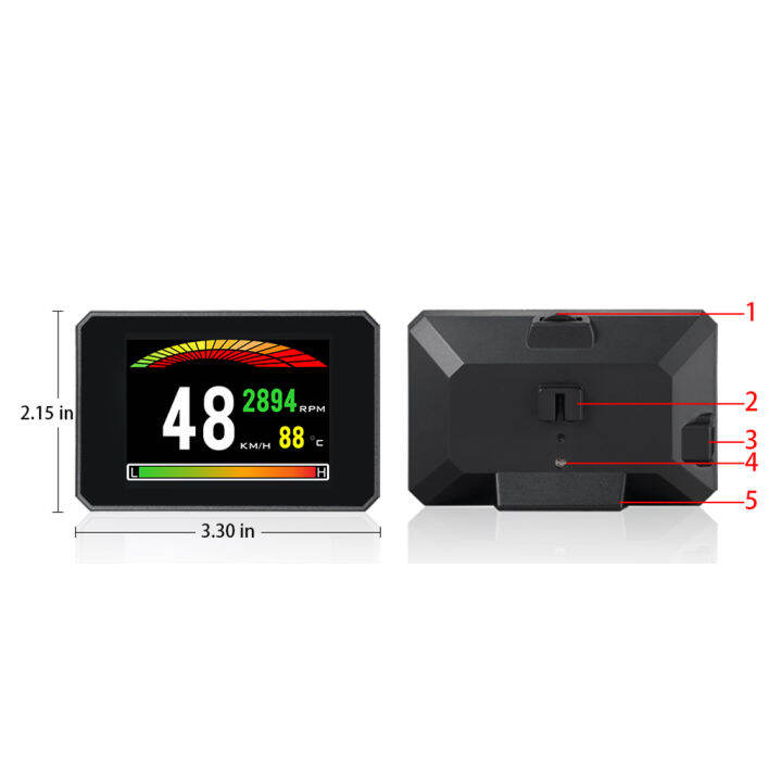 เครื่องวัดความเร็ว-obd2-ccgood-obd-hud-p16ความเร็วในการขึ้นรถดิจิตอลบนคอมพิวเตอร์บอร์ด