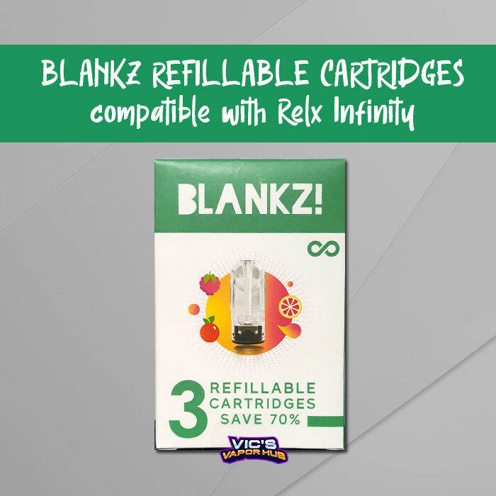 Blankz Refillable Empty Pods (3 pods) compatible with Relx Infinity and
