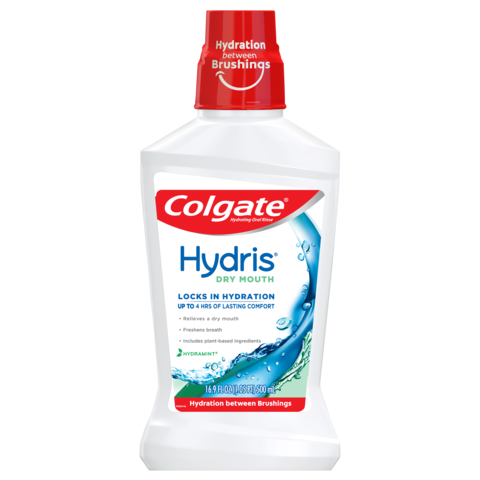 Colgate Hydris Dry Mouth Hydramint Mouthwash, 16.9 fl.oz / 500ml ...