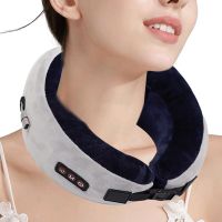 Massaging Neck Pillow Cervical Spine Deep Tissue Neck Massage Device Neck Support Cushion For Relief At Home Car Office Airplane Travel pillows