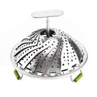 Stainless Steel Folding Vegetable Steamer Basket,Insert for Cooking Food,Expandable to Fit Various Size Pot