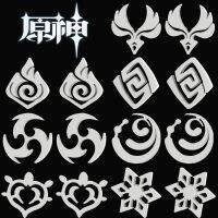 Game Genshin Ear Studs Anime Cartoon Props 7 Element Color Earrings Jewelry Accessories