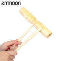 [ammoon]เครื่องส่งเสียงอีกาทำจากไม้สองโทนเครื่องกระทบของเล่นเครื่องดนตรีของเด็กสำหรับเด็ก