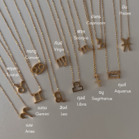 *แจ้งลายสร้อยที่ต้องการในแชท* A.piece สร้อยแสตนเลส สร้อยราศี [stainless steel] Zodiac Necklace