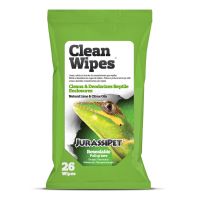 Jurassi Clean Wipes (26แผ่น/แพค) ผ้าเปียกทำความสะอาดสำหรับสัตว์เลื้อยคลาน