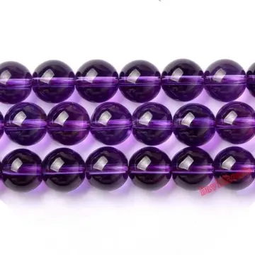 Wholesale A 100% Natural Purple Amethysts Crystal Stone Beads For Jewelry  Making DIY Bracelet Necklace 4/6/8/10/12mm Strand 15