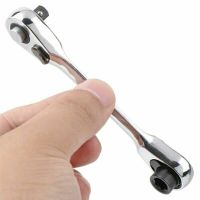 Mini 1/4 นิ้ว Double Ended Quick Socket Ratchet Wrench Rod ไขควง Bit Tool ประกอบด้วย 1 x Ratchet Handle Wrench-JUleir