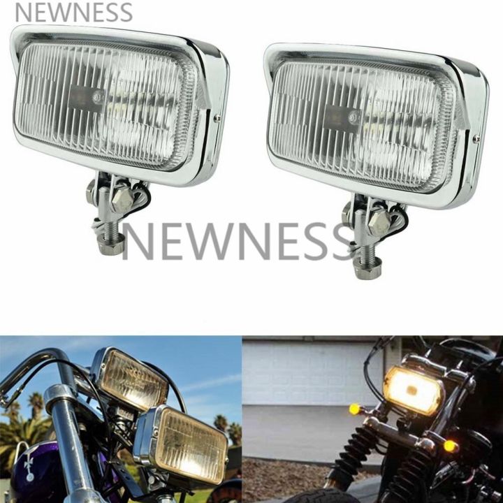 Motorcycle Square Headlight Classic Retro Twin Headlight Rectangular ...