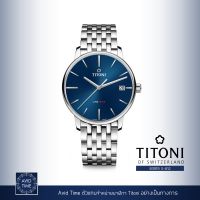 นาฬิกา Titoni Line 1919 40mm Blue Dial Stainless Bracelet (83919 S-612) Avid Time ของแท้ ประกันศูนย์