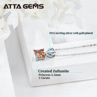 Zultanite Turkish Diaspore Jewelry Silver Pendants Lovely Princess Cut 1 Carats Created Diaspore 925 Pendant for Birthday Gifts