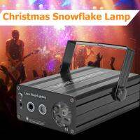 Christmas Snowflake Stage LED Lamp Holiday Party Projector Voice Control More than 200 Effects Lighting Decor