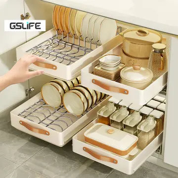 Type A Alpha Under-Sink Metal Storage Organizer Rack/Stand with Pull-Out  Basket Drawers